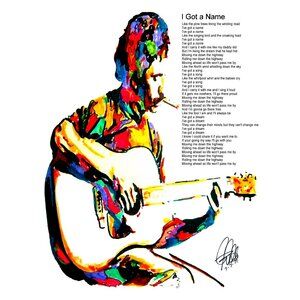 Jim Croce Guitar Folk Rock I Got A Name Music Poster Print Wall Art 18x24